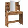  Dressing Table with Mirror Old Wood 96x39x142 cm Colour old wood Quantity in Package 1 