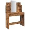 Dressing Table with Mirror - Old Wood 96x39x142 cm