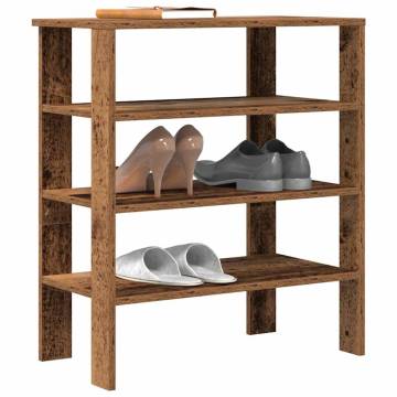 Shoe Rack Old Wood 61x32x70 cm - Stylish Storage Solution