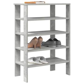 Shoe Rack Concrete Grey - Stylish & Space-Saving Design