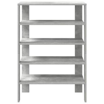 Shoe Rack Concrete Grey - Stylish & Space-Saving Design