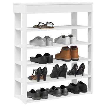 Shoe Rack White 80x30x98 cm - Stylish & Durable Storage Solution