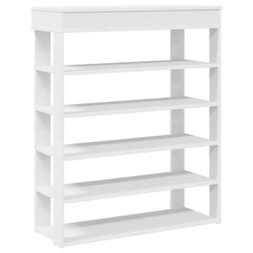 Shoe Rack White 80x30x98 cm - Stylish & Durable Storage Solution