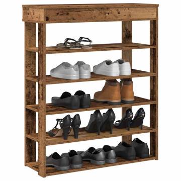 Shoe Rack Old Wood 80x30x98 cm - Stylish & Durable Storage