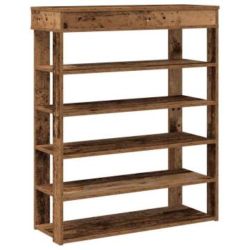 Shoe Rack Old Wood 80x30x98 cm - Stylish & Durable Storage