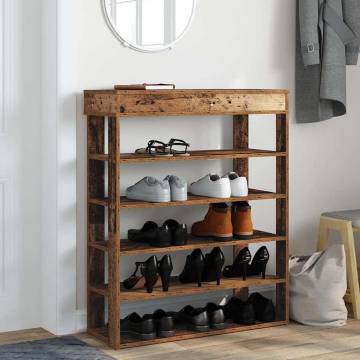 Shoe Rack Old Wood 80x30x98 cm - Stylish & Durable Storage