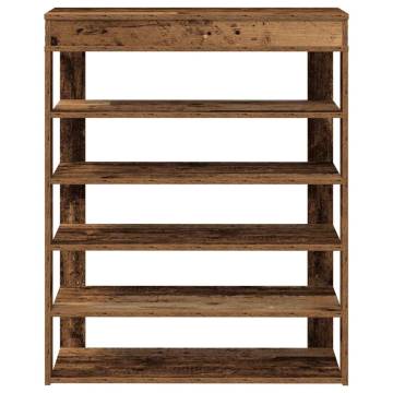 Shoe Rack Old Wood 80x30x98 cm - Stylish & Durable Storage