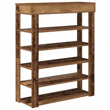 Shoe Rack Old Wood 80x30x98 cm - Stylish & Durable Storage