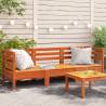 Garden Sofa 3-Seater Wax Brown Solid Wood Pine Colour wax brown Quantity in Package 1 Model 2x corner + middle 