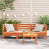 3-Seater Garden Sofa in Wax Brown Solid Pine Wood