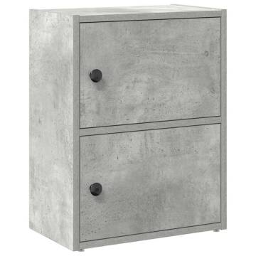 Stylish Concrete Grey Bookcase - 40x24x52 cm | Hipo Market