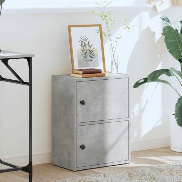 Stylish Concrete Grey Bookcase - 40x24x52 cm | Hipo Market