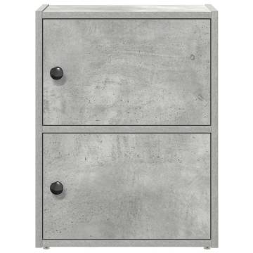 Stylish Concrete Grey Bookcase - 40x24x52 cm | Hipo Market