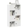 Stylish White Bookcase | Engineered Wood 60x24x101.5 cm