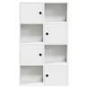 Stylish White Bookcase | Engineered Wood 60x24x101.5 cm