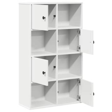 Stylish White Bookcase | Engineered Wood 60x24x101.5 cm