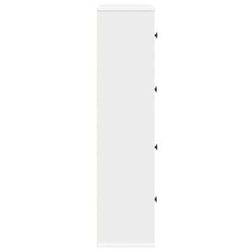 Stylish White Bookcase | Engineered Wood 60x24x101.5 cm