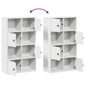 Stylish White Bookcase | Engineered Wood 60x24x101.5 cm