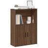 Stylish Brown Oak Bookcase - 60x24x85 cm Engineered Wood