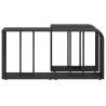 Storage Shelves 2 pcs Black Poly Rattan - Stylish & Durable