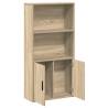 Stylish Bookcase in Sonoma Oak - 60x24x120 cm Engineered Wood