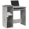  Desk with Shelves Concrete Grey 84x40x78 cm Engineered Wood Colour concrete grey 