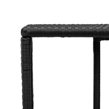 Storage Shelves 2 pcs Black Poly Rattan - Stylish & Durable