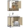 2 Piece Bathroom Furniture Set - Sonoma Oak Engineered Wood