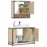  2 Piece Bathroom Furniture Set Sonoma Oak Engineered Wood Colour sonoma oak Number of 1 