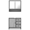 2 Piece Bathroom Furniture Set in Grey Sonoma - Stylish & Durable