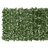 Balcony Screen with Dark Green Leaves - 200x100 cm Privacy Solution