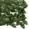 Balcony Screen with Dark Green Leaves - 200x100 cm Privacy Solution