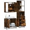 3 Piece Bathroom Furniture Set - Smoked Oak & Engineered Wood