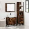 3 Piece Bathroom Furniture Set - Smoked Oak & Engineered Wood