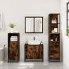 3 Piece Bathroom Furniture Set - Smoked Oak & Engineered Wood