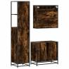 3 Piece Bathroom Furniture Set - Smoked Oak & Engineered Wood