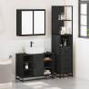 Stylish 3 Piece Bathroom Furniture Set in Black | Hipomarket