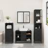 Stylish 3 Piece Bathroom Furniture Set in Black | Hipomarket