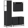 Stylish 3 Piece Bathroom Furniture Set in Black | Hipomarket