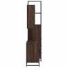 3 Piece Bathroom Furniture Set - Brown Oak Engineered Wood