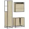 3 Piece Bathroom Furniture Set - Sonoma Oak | Hipo Market