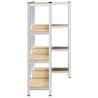 4-Layer Steel & Engineered Wood Storage Shelves - 3 pcs