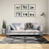 Shaggy Rug High Pile Modern Black and Cream 160x160 cm Colour black and cream Size 160 x 160 cm 