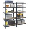  5-Layer Heavy-duty Shelves 2 pcs Anthracite Steel&Engineered Wood Colour anthracite Size 90 x 45 x 180 cm Quantity in Package 2 Amount 1 