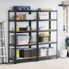 5-Layer Heavy Duty Shelves - Anthracite Steel & Engineered Wood