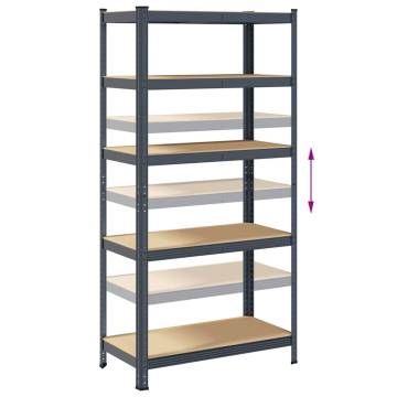 5-Layer Heavy Duty Shelves - Anthracite Steel & Engineered Wood