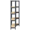 2 Piece 5-Layer Shelves Set - Anthracite Steel & Wood