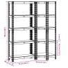 2 Piece 5-Layer Shelves Set - Anthracite Steel & Wood