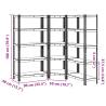 3 Piece 5-Layer Shelves Set - Anthracite Steel & Engineered Wood