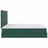 Dark Green Ottoman Bed with Mattresses - 160x200cm Velvet